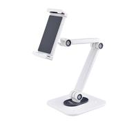 StarTech.com Adjustable Tablet Stand for Desk - Wall Mountable - Capacity 2.2lb (1kg) - Ergonomic Articulating Universal Tablet Stand - Tablet Holder for Desk Pivot/Swivel/Rotate (ADJ-TABLET-STAND-W)