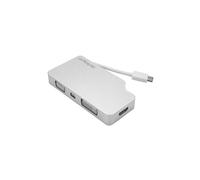 StarTech.com Aluminum Travel A/V Adapter: 4-in-1 USB-C to VGA, DVI, HDMI or mDP - 4K