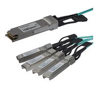 StarTech.com AOC Breakout Cable for Cisco QSFP-4X10G-AOC10M - 15m/49ft 40G 1x QSFP+ to 4x SFP+ AOC Cable - 40GbE / 40Gbps QSFP Plus Transceiver Module Active Optical Fiber - C9300 C3850 (QSFP4X10AO15)