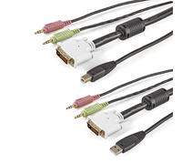 StarTech.com 6 ft 4-in-1 USB DVI KVM Cable with Audio and Microphone KVM cable