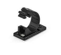StarTech.com 100 Adhesive Cable Management Clips Black - Network/Ethernet/Office Desk/Computer Cord Organizer - Sticky Cable/Wire Holders - Nylon Self Adhesive Clamp UL/94V-2 Fire Rated