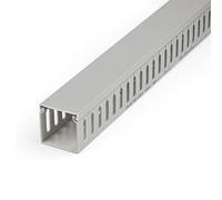 StarTech.com Open Slot Cable Management Raceway with Cover, 2"(50mm)W x 2"(50mm)H - 6.5ft(2m) length - 1/4"(8mm) Slots, PVC Network Cable Hider/Wall Wire Duct, Max 80 Cables, UL Listed