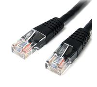 StarTech.com Cat5e Ethernet Cable - 1 ft - Black - Patch Cable - Molded Cat5e Cable - Short Network Cable - Ethernet Cord - Cat 5e Cable - 1ft (M45PATCH1BK)