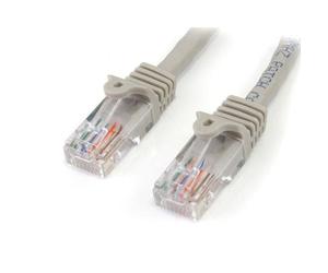 StarTech.com Cat5e Patch Cable with Snagless RJ45 Connectors - 15m Gray. Cable length: 15 m Cable standard: Cat5e Cable shielding: U/UTP (UTP) Connector 1: RJ-45 Connector 2: RJ-45 Product colour: Gre