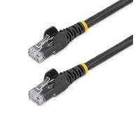 StarTech.com 100ft CAT6 Ethernet Cable - Black CAT 6 Gigabit Ethernet Wire -650MHz 100W PoE RJ45 UTP Network/Patch Cord Snagless w/Strain Relief Fluke Tested/Wiring is UL Certified/TIA