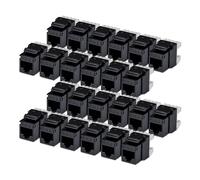 StarTech.com Cat6 Keystone Jack, 24-Pack RJ45 Ethernet Keystone Jacks, UTP Cat6 Wall Jack, 180-Degree 110 Punch Down, Black