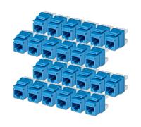 StarTech.com Cat6 Keystone Jack, 24-Pack RJ45 Ethernet Keystone Jacks, UTP Cat6 Wall Jack, 180-Degree 110 Punch Down, Blue