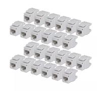 StarTech.com Cat6 Keystone Jack, 24-Pack RJ45 Ethernet Keystone Jacks, UTP Cat6 Wall Jack, 180-Degree 110 Punch Down, White