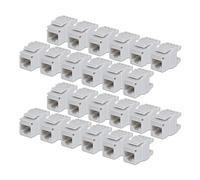 StarTech.com Cat6 Keystone Jack, 24-Pack RJ45 Ethernet Keystone Jacks, UTP Cat6 Wall Jack, 180-Degree 110 Punch Down, White