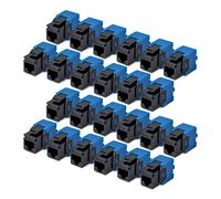 StarTech.com Cat6 Keystone Jack, 24-Pack RJ45 Ethernet Keystone Jacks, UTP Cat6 Wall Jack, 180-Degree Toolless, Black