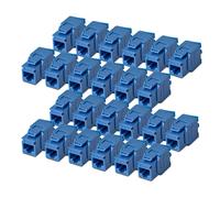 StarTech.com Cat6 Keystone Jack, 24-Pack RJ45 Ethernet Keystone Jacks, UTP Cat6 Wall Jack, 180-Degree Toolless, Blue