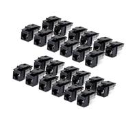 StarTech.com Cat6 Keystone Jack, 24-Pack RJ45 Ethernet Keystone Jacks, UTP Cat6 Wall Jack, 90-Degree 110 Punch Down, Black