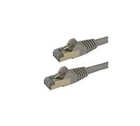 StarTech.com 2m CAT6a Ethernet Cable - 10 Gigabit Shielded Snagless RJ45 100W PoE Patch Cord - 10GbE STP Network Cable w/Strain Relief - Grey Fluke Tested/Wiring is UL Certified/TIA