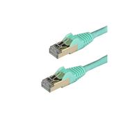 StarTech.com 3m CAT6a Ethernet Cable - 10 Gigabit Shielded Snagless RJ45 100W PoE Patch Cord - 10GbE STP Network Cable w/Strain Relief - Aqua Fluke Tested/Wiring is UL Certified/TIA