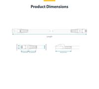 StarTech.com CAT8 S/FTP Snagless Patch Cable 25G/40G LSZH - White - 2m to 15m