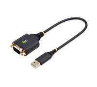StarTech USB to Serial Adapter Cable 1ft (30cm) USB-A to DB9 RS232 FTDI, COM Retention