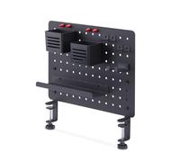 StarTech.com Clamp-On Pegboard 1612B-DESK-PEGBOARD – 16.5 x 12.5 in Steel Desktop Organizer, Black