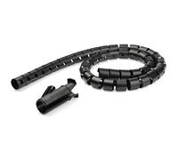 StarTech Cable Management Sleeve CMSCOILED – Spiral 1.5 m (25 mm) With Loading Tool, Black