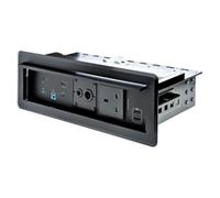 StarTech.com Conference Room Docking Station with Power/Charging; Table Connectivity Box, Universal USB-C Laptop Dock, 60W PD, 4K HDMI, USB Hub, Audio, 1x AC Outlet, 2xUSB Charge Ports