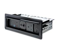 StarTech.com Conference Room Docking Station with Power/Charging; Table Connectivity Box, Universal USB-C Laptop Dock, 60W PD, 4K HDMI, USB Hub, Audio, 1x AC Outlet, 2xUSB Charge Ports