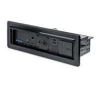 StarTech.com Conference Table Box for AV Connectivity & Power/Charging - 4K HDMI output with HDMI, DP, & VGA Inputs, GbE, Audio - Charging Station w/ 2x USB-A & 1x CE Certified UK Plug (KITBXAVHDPUK)