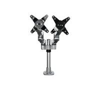 StarTech.com Desk Mount Dual Monitor Arm - Premium Articulating Monitor Arm - up to 30” VESA Mount Displays - Height Adjustable Monitor Mount - Rotate/Tilt/Swivel - Clamp/Grommet - Silver