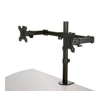 StarTech.com Desk Mount Dual Monitor Arm - Desk Clamp / Grommet VESA Monitor Mount for up to 32 inch Displays - Ergonomic Articulating Monitor Arm - Height Adjustable/Tilt/Swivel/Rotating