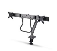 StarTech.com Desk Mount Dual Monitor Arm with Crossbar, Up To 27" Displays, VESA 75x75/100x100, Max 33lb/15kg, C-Clamp, Fully Articulating, Mechanical Spring, TAA