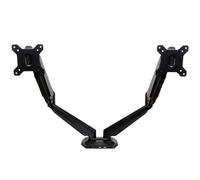 StarTech.com Desk Mount Dual Monitor Arm with USB & Audio, Desk Clamp VESA Mount for up to 32" (17.6lb/8kg) Displays, Ergonomic Full Motion Dual Monitor Arm - Black