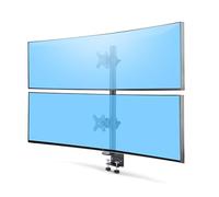 StarTech.com Desk Mount For 2x Vertically Stacked Monitors, Dual 49", Total 70lb (32kg), C-Clamp, VESA, 16:9/32:9, TAA