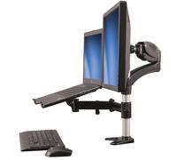 StarTech.com Desk-Mount Monitor Arm with Laptop Stand - Full Motion - Articulating - For up to 27" (17.6lb/8kg) Displays
