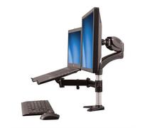 StarTech.com Desk-Mount Monitor Arm with Laptop Stand - Full Motion - Articulating - For up to 27" (17.6lb/8kg) Displays