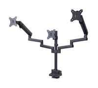 StarTech.com Desk Mount Triple Monitor Arm For Up To Three 27in Screens, VESA 75x75/100x100, Tool-Less Arm Adjustments, C-Clamp/Grommet Mount, Mechanical Spring Arm