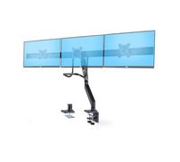 StarTech.com Crossbar Triple Monitor Desk Mount For Up To Three 27in Screens VESA 75x75/100x100 Tool-Less Arm Adjustments C-Clamp/Grommet Spring-Assisted Arm