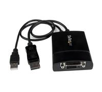 StarTech.com DisplayPort to DVI Dual Link Active Adapter - DisplayPort to DVI-D Adapter Video Converter 2560x1600 60Hz - DP 1.2 to DVI Monitor - USB Powered - Latching DP Connector