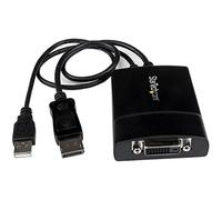 StarTech.com DisplayPort to DVI Dual Link Active Adapter - DisplayPort to DVI-D Adapter Video Converter 2560x1600 60Hz - DP 1.2 to DVI Monitor - USB Powered - Latching DP Connector