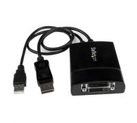 StarTech.com DisplayPort to DVI Dual Link Active Adapter - DisplayPort to DVI-D Adapter Video Converter 2560x1600 60Hz - DP 1.2 to DVI Monitor - USB Powered - Latching DP Connector 0.37 m DisplayPort