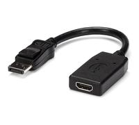 StarTech.com DisplayPort to HDMI Adapter - DP to HDMI Adapter/Video Converter - 1080p - VESA Certified - DP to HDMI Monitor/Display/Projector Adapter Dongle - Passive - Latching DP Connector