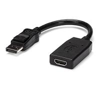 StarTech.com DisplayPort to HDMI Adapter - DP to HDMI Adapter/Video Converter - 1080p - VESA Certified - DP to HDMI Monitor/Display/Projector Adapter Dongle - Passive - Latching DP Connector