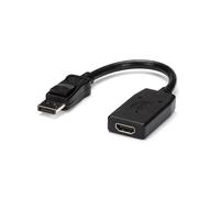 StarTech.com DisplayPort to HDMI Adapter - DP to HDMI Adapter/Video Converter - 1080p - VESA Certified - DP to HDMI Monitor/Display/Projector Adapter Dongle - Passive - Latching DP Connector