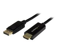 StarTech.com 3ft (1m) DisplayPort to HDMI Cable - 4K 30Hz - DisplayPort to HDMI Adapter Cable - DP 1.2 to HDMI Monitor Cable Converter - Latching DP Connector - Passive DP to HDMI Cord
