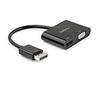 StarTech.com DisplayPort to HDMI VGA Adapter - DisplayPort 1.2 HBR2 to HDMI 2.0 (4K 60Hz) or VGA 1080p Converter Dongle - DP to HDMI or VGA Monitor Adapter - Digital Video Display Adapter