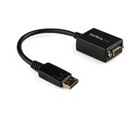 StarTech.com DisplayPort to VGA Adapter - Active DP to VGA Converter - 1080p Video - DisplayPort Certified - DP/DP++ Source to VGA Monitor Cable Adapter Dongle - Latching DP Connector