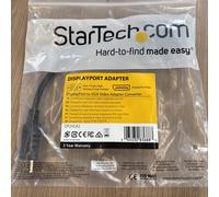 StarTech.com DisplayPort to VGA Adapter - Active DP to VGA Converter - 1080p Video - DisplayPort Certified - DP/DP++ Source to VGA Monitor Cable Adapter Dongle - Latching DP Connector