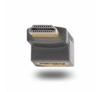 StarTech.com Down Angle HDMI 2.0 Adapter Male to Female Vertical 90-Degree Angled HDMI Port Saver 4K 60Hz High Speed HDMI Connector Extension M/F