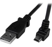 StarTech.com Down Angle Mini USB Cable - 2m - Black - USB A to Mini USB B - USB