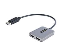 StarTech.com DP to Dual HDMI MST HUB - Dual HDMI 4K 60Hz - DisplayPort Multi Monitor Adapter with 1ft / 30cm cable - DP 1.4 Multi Stream Transport Hub, DSC | HBR3 - DP to HDMI Splitter