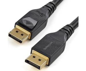 StarTech.com DP14MM4M Certified 8K DisplayPort 1.4 Cable, Black, 12ft | DP to DP Monitor Cable 4K 120Hz Male to Male Locking Gold Plated HDR