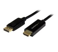 StarTech.com 3ft (1m) DisplayPort to HDMI Cable - 4K 30Hz - DisplayPort to HDMI Adapter Cable - DP 1.2 to HDMI Monitor Cable Converter - Latching DP Connector - Passive DP to HDMI Cord
