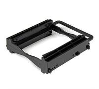StarTech.com Dual 2.5" SSD/HDD Mounting Bracket for 3.5 Drive Bay - Tool-Less Installation 8.89 cm (3.5") Bezel panel Black 2.5" IDE/ATA Serial ATA Plastic